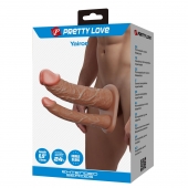 Реалистичная полая насадка на член для двойного проникновения Yairon - 17,5 см. - Baile - купить с доставкой в Челябинске