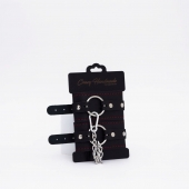 Черно-красные кожаные оковы - Crazy Handmade - купить с доставкой в Челябинске