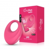 Розовое интерактивное эрекционное виброкольцо Leo - Easy toys - в Челябинске купить с доставкой
