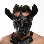 Черная кожаная маска «Собака» - Crazy Handmade - купить с доставкой в Челябинске