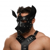 Черная кожаная маска «Собака» - Crazy Handmade - купить с доставкой в Челябинске