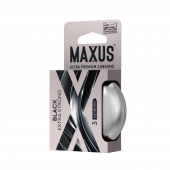 Черные утолщенные презервативы MAXUS Extra Strong с железным кейсом - 3 шт. - Maxus - купить с доставкой в Челябинске