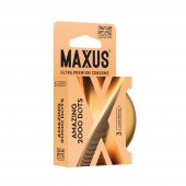 Точечные презервативы MAXUS 2000 Amazing Dots с железным кейсом - 3 шт. - Maxus - купить с доставкой в Челябинске