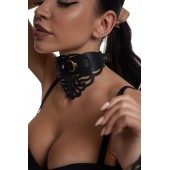 Фигурный чокер с узорами и золотистой фурнитурой - Crazy Handmade - купить с доставкой в Челябинске