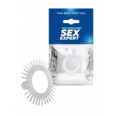 Эластичное эрекционное кольцо с шипиками и шариком - Sex Expert - в Челябинске купить с доставкой