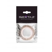 Эрекционное кольцо с бежевыми «ресничками» - Sextaz - в Челябинске купить с доставкой