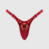 Красный пояс для фиксации насадок Strap-On-Me Leatherette Harness Fabulous - Strap-on-me - купить с доставкой в Челябинске