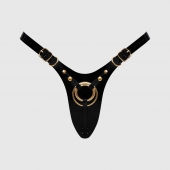 Черный пояс для фиксации насадок Strap-On-Me Leatherette Harness Fabulous - Strap-on-me - купить с доставкой в Челябинске