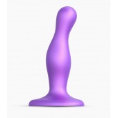 Фиолетовая насадка Strap-On-Me Dildo Plug Curvy size S - Strap-on-me - купить с доставкой в Челябинске