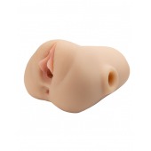 Телесный мастурбатор с вибрацией Double Pounder Vibrating Squeeze Stroker - Pipedream - в Челябинске купить с доставкой