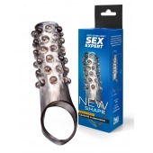 Дымчатая насадка на пенис с выпуклостями - 11 см. - Sex Expert - в Челябинске купить с доставкой