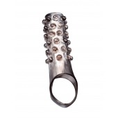 Дымчатая насадка на пенис с выпуклостями - 11 см. - Sex Expert - в Челябинске купить с доставкой