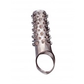 Дымчатая насадка на пенис с шипами и выпуклостями - 12 см. - Sex Expert - в Челябинске купить с доставкой