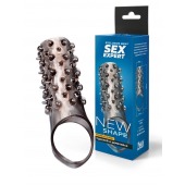 Дымчатая насадка на пенис с шипами и выпуклостями - 12,5 см. - Sex Expert - в Челябинске купить с доставкой
