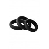 Набор из 3 черных эрекционных колец Smooth Silicone Cockring Pack - Dream Toys - в Челябинске купить с доставкой