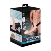 Телесный полый страпон с вибрацией Erection Agents - 24,1 см. - NMC - купить с доставкой в Челябинске