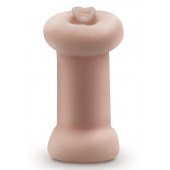 Телесный люминесцентный двусторонний мастурбатор Tasha - Blush Novelties - в Челябинске купить с доставкой