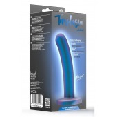 Синяя насадка с гладкой поверхностью Surrender 5.75 Inch Intermediate Pegging Dildo - 14,6 см. - Blush Novelties - купить с доставкой в Челябинске