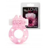 Розовое эрекционное виброкольцо в форме зайчика - 1137 - в Челябинске купить с доставкой