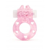 Розовое эрекционное виброкольцо в форме зайчика - 1137 - в Челябинске купить с доставкой