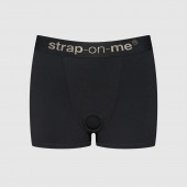 Черные трусики-боксеры для фиксации насадок Strap-on-me Harness Lingerie Allure - size S - Strap-on-me - купить с доставкой в Челябинске