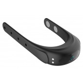 Черное эрекционное виброкольцо на ремешках - Boys of Toys - в Челябинске купить с доставкой