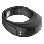 Черное эрекционное виброкольцо на ремешках - Boys of Toys - в Челябинске купить с доставкой