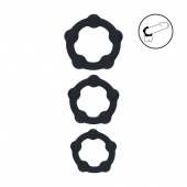 Набор из 3 эрекционных колец Beaded Silicone Cockring Set - Shots Media BV - в Челябинске купить с доставкой