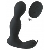 Черная анальная пробка с вибрацией, вращением и пультом ДУ RC Butt Plug with 2 Functions - Orion - в Челябинске купить с доставкой