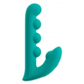 Зеленый вибратор SYLORA Unique Beads Vibrator - 17 см. - Orion