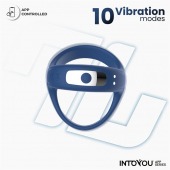 Синее интерактивное эрекционное виброкольцо Rank - Intoyou - в Челябинске купить с доставкой