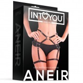 Черные стрепы на бёдра Aneir - Intoyou - купить с доставкой в Челябинске