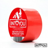 Красный скотч для фиксации Non-Sticky Bondage Tape - 15 м. - Intoyou - купить с доставкой в Челябинске