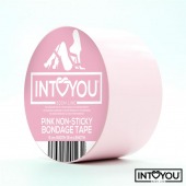 Розовый скотч для фиксации Non-Sticky Bondage Tape - 15 м. - Intoyou - купить с доставкой в Челябинске