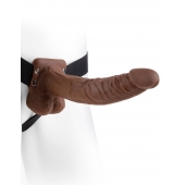 Полый мужской фаллопротез Hollow Strap-On with Balls - 24 см. - Pipedream - купить с доставкой в Челябинске