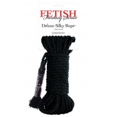 Черная веревка для фиксации Deluxe Silky Rope - 9,75 м. - Pipedream - купить с доставкой в Челябинске