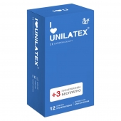 Классические презервативы Unilatex Natural Plain - 12 шт. + 3 шт. в подарок - Unilatex - купить с доставкой в Челябинске