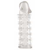 Гелевая прозрачная насадка с шипами - 12 см. - Toyfa Basic - в Челябинске купить с доставкой