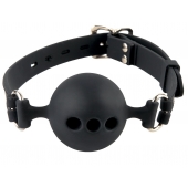 Силиконовый кляп-шар с отверстиями для дыхания Silicone Breathable Ball Gag Small - Pipedream - купить с доставкой в Челябинске