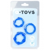Набор из 3 синих эрекционных колец A-toys - A-toys - в Челябинске купить с доставкой