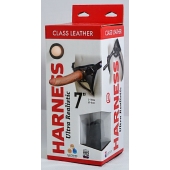 Насадка-фаллоимитатор на кожаных трусиках Harness Ultra Realistic 7  - 18 см. - LOVETOY (А-Полимер) - купить с доставкой в Челябинске