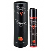 Массажное масло с ароматом клубники Huile de Massage Gourmande Fraise des Bois - 59 мл. - Plaisir Secret - купить с доставкой в Челябинске