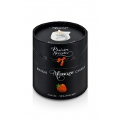 Массажная свеча с ароматом клубники Bougie de Massage Gourmande Fraise - 80 мл. - Plaisir Secret - купить с доставкой в Челябинске