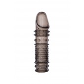 Дымчатая закрытая насадка ToyFa XLover с чешуйками и пупырышками - 13,5 см. - ToyFa - в Челябинске купить с доставкой