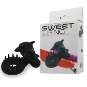 Чёрное эрекционное виброкольцо Sweet Ring с дельфинчиком - Baile - в Челябинске купить с доставкой