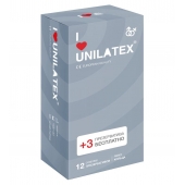 Презервативы с рёбрами Unilatex Ribbed - 12 шт. + 3 шт. в подарок - Unilatex - купить с доставкой в Челябинске