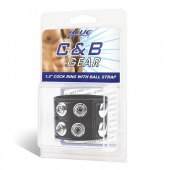 Ремень на член и мошонку 1.5  Cock Ring With Ball Strap - BlueLine - купить с доставкой в Челябинске