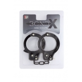 Чёрные наручники из листового металла BONDX METAL CUFFS BLACK - Dream Toys - купить с доставкой в Челябинске