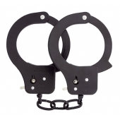 Чёрные наручники из листового металла BONDX METAL CUFFS BLACK - Dream Toys - купить с доставкой в Челябинске