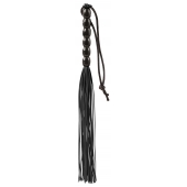 Чёрная мини-плеть из резины Rubber Mini Whip - 22 см. - Blush Novelties - купить с доставкой в Челябинске